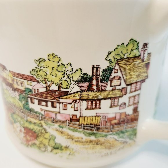 Vintage Wade Teapot Brown English Countryside Village Church Scene, England Made - Picture 3 of 14